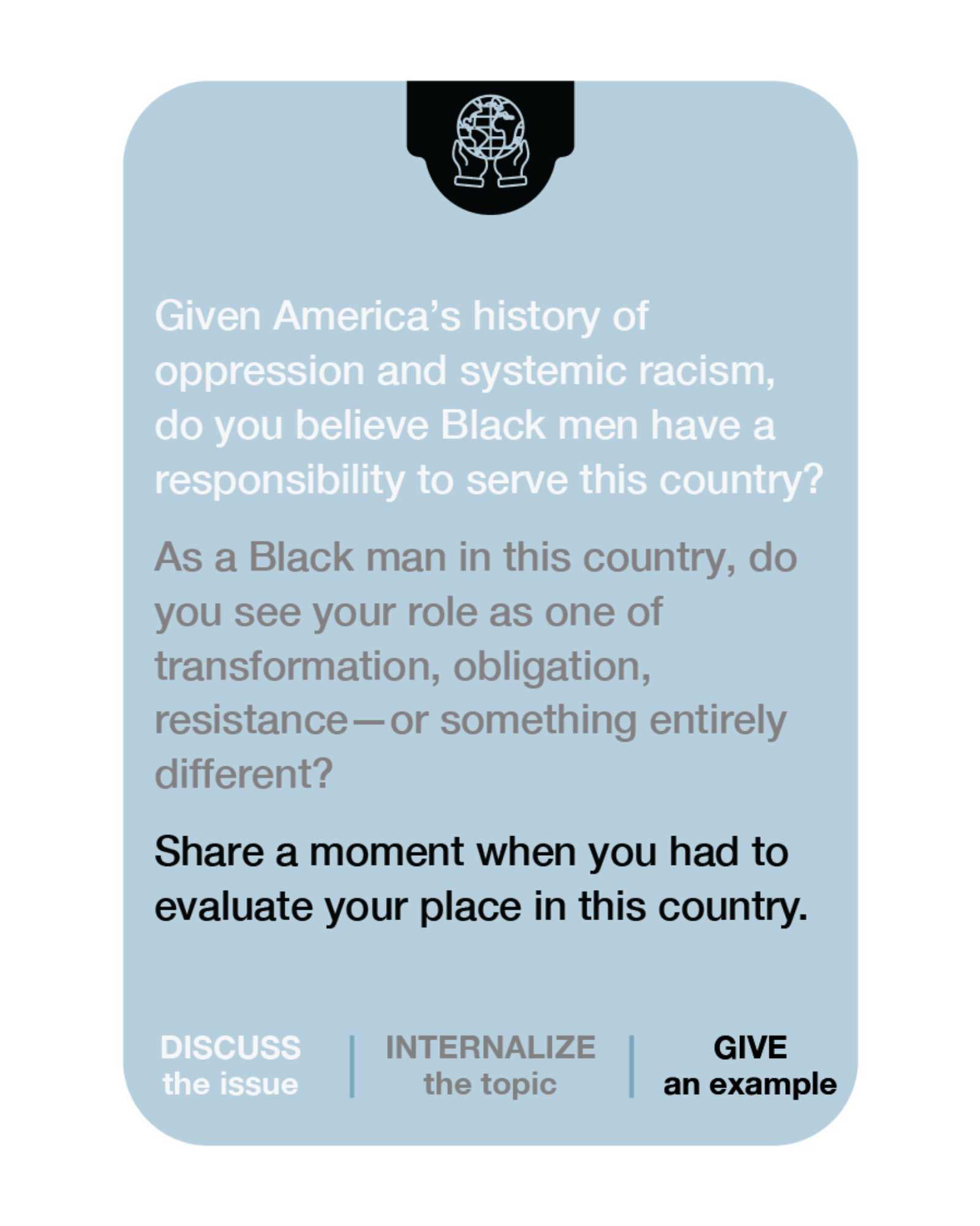 The Black Mind Card Game | Dialogue & Connection Tool